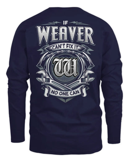 WEAVER AP81-K4-626 - Personalized Ahmed Quote Apparel “If Ahmed Can't Fix It, No One Can” - Men's Long Sleeved T-Shirt - Navy