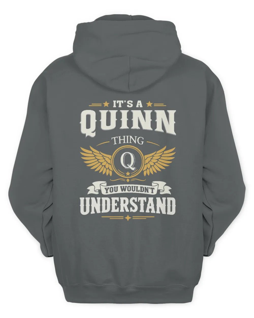 QUINN KT06-M008 It’s a [NAME] Thing – You Wouldn’t Understand | Personalized Vintage T-Shirt - Unisex Hoodie - Charcoal