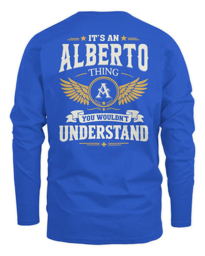 ALBERTO KT06-M008 It’s a [NAME] Thing – You Wouldn’t Understand | Personalized Vintage T-Shirt - Men's Long Sleeved T-Shirt - Royal