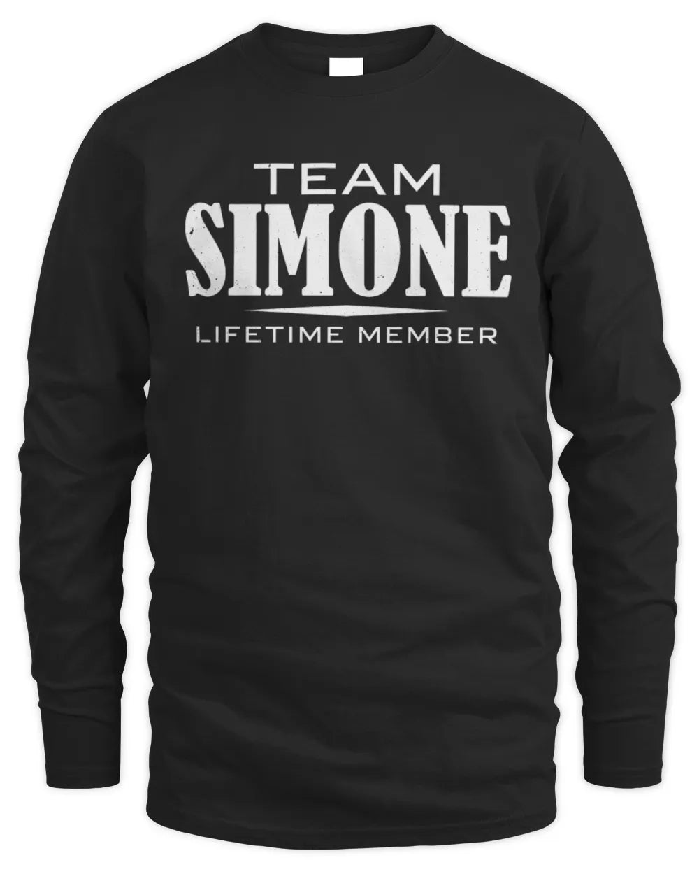 SIMONE BL62-K4-128 - Personalized “Team AARON Lifetime Member” - Men's Long Sleeved T-Shirt - Black