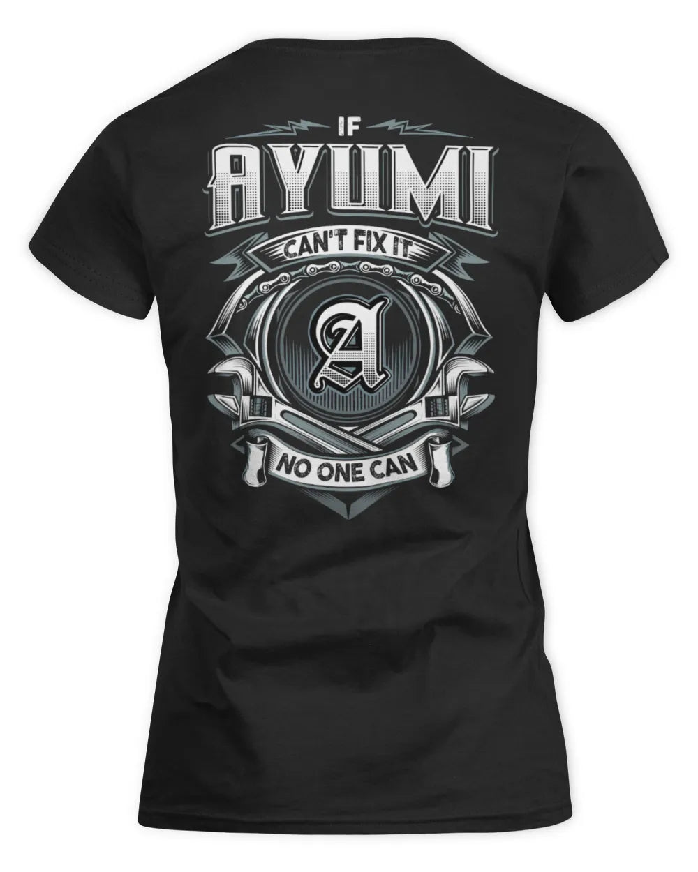 AYUMI AP81-K4-626 - Personalized Ahmed Quote Apparel “If Ahmed Can't Fix It, No One Can” - Women's Standard T-Shirt - Black