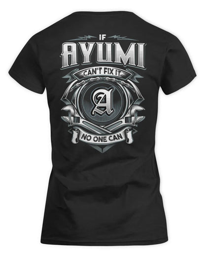 AYUMI AP81-K4-626 - Personalized Ahmed Quote Apparel “If Ahmed Can't Fix It, No One Can” - Women's Standard T-Shirt - Black