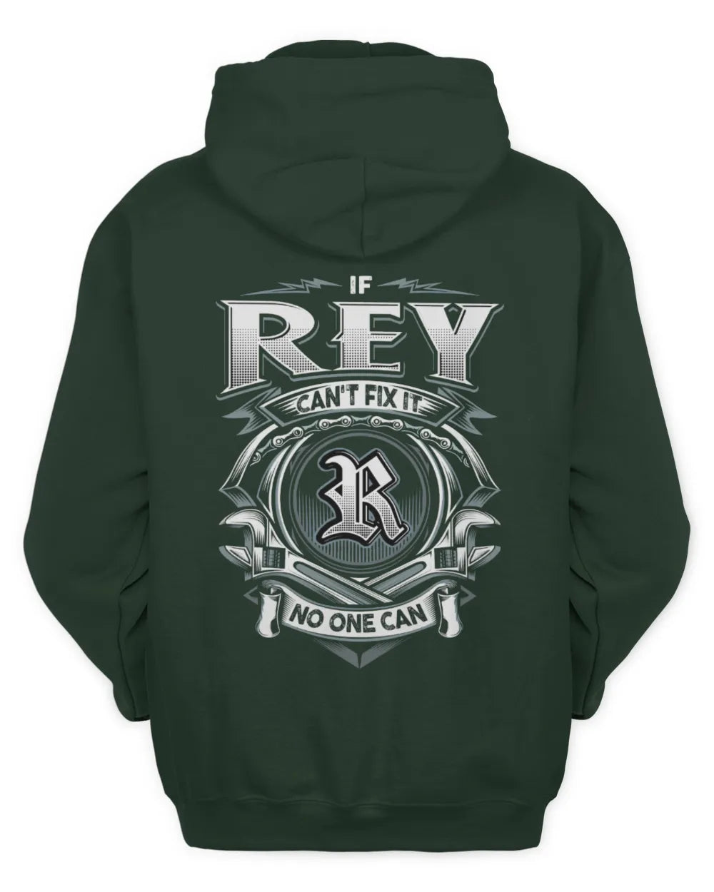REY AP81-K4-626 - Personalized Ahmed Quote Apparel “If Ahmed Can't Fix It, No One Can” - Unisex Hoodie - Forest Green