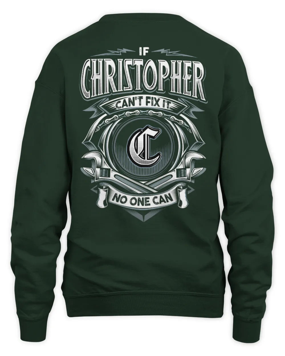 CHRISTOPHER AP81-K4-626 - Personalized Ahmed Quote Apparel “If Ahmed Can't Fix It, No One Can” - Unisex Sweatshirt - Forest Green