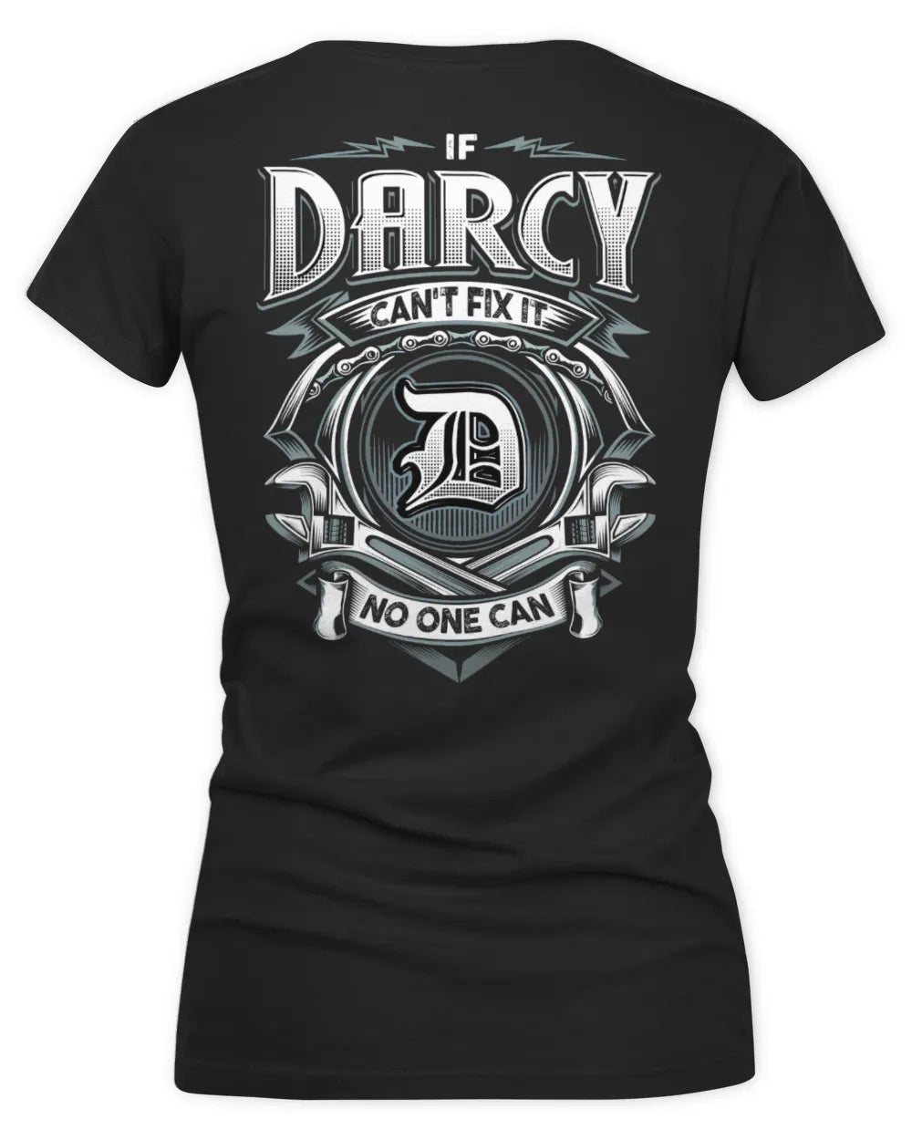 DARCY AP81-K4-626 - Personalized Ahmed Quote Apparel “If Ahmed Can't Fix It, No One Can” - Women's V-Neck T-Shirt - Black