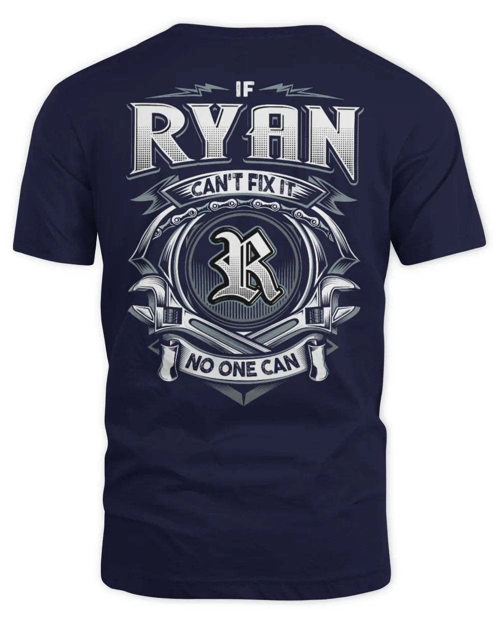 RYAN AP81-K4-626 - Personalized Ahmed Quote Apparel “If Ahmed Can't Fix It, No One Can” - Unisex Standard T-Shirt - Navy