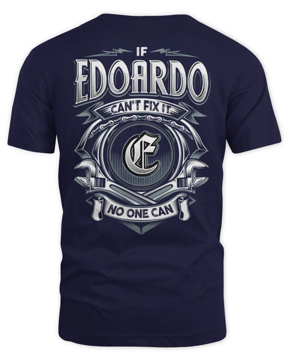 EDOARDO AP81-K4-626 - Personalized Ahmed Quote Apparel “If Ahmed Can't Fix It, No One Can” - Unisex Standard T-Shirt - Navy