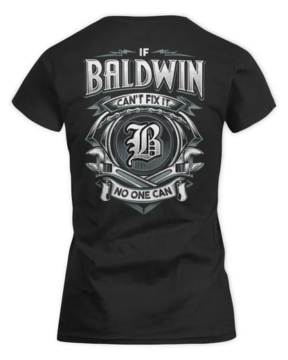 BALDWIN AP81-K4-626 - Personalized Ahmed Quote Apparel “If Ahmed Can't Fix It, No One Can” - Women's Standard T-Shirt - Black