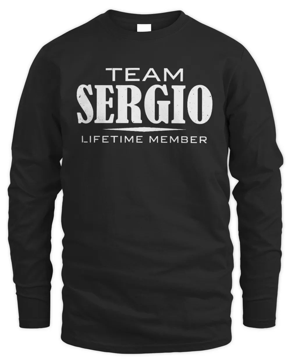SERGIO BL62-K4-128 - Personalized “Team NAME Lifetime Member” - Men's Long Sleeved T-Shirt - Black