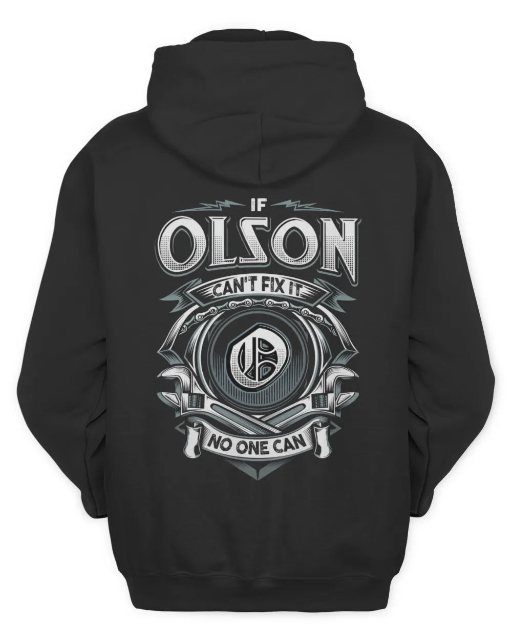OLSON AP81-K4-626 - Personalized Ahmed Quote Apparel “If Ahmed Can't Fix It, No One Can” - Unisex Hoodie - Black
