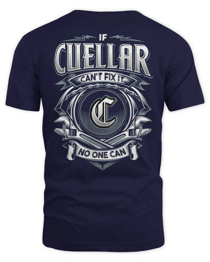 CUELLAR AP81-K4-626 - Personalized Ahmed Quote Apparel “If Ahmed Can't Fix It, No One Can” - Unisex Standard T-Shirt - Navy