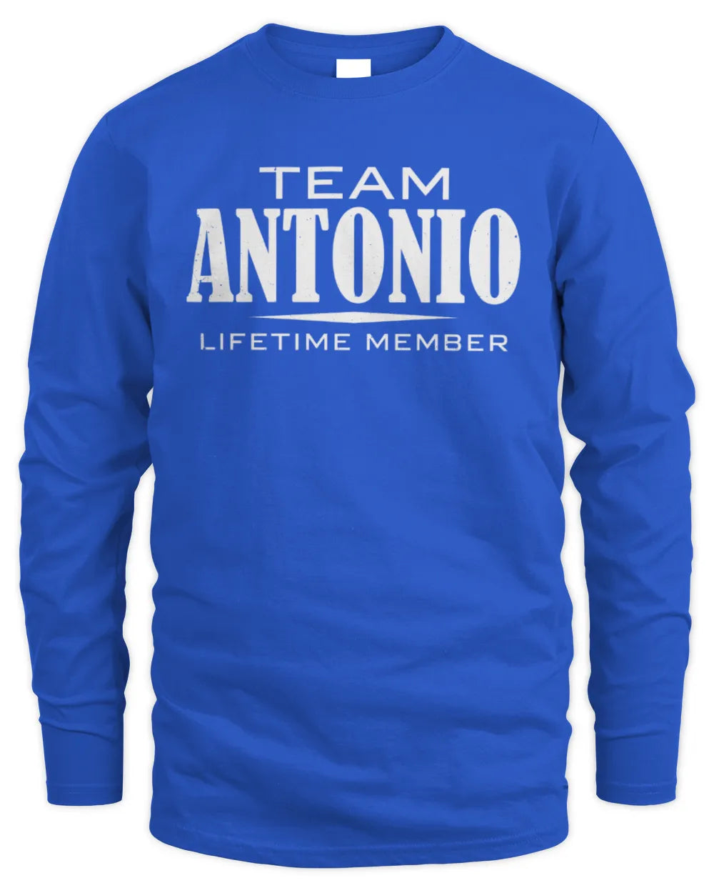 ANTONIO BL62-K4-128 - Personalized “Team NAME Lifetime Member” - Men's Long Sleeved T-Shirt - Royal