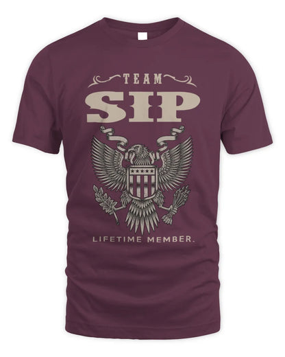 SIP TP06-K82 – Personalized Classic Style Apparel “Team NAME Lifetime Member” - Unisex Standard T-Shirt - Maroon