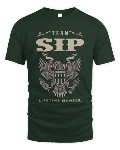 SIP TP06-K82 – Personalized Classic Style Apparel “Team NAME Lifetime Member” - Unisex Standard T-Shirt - Forest Green