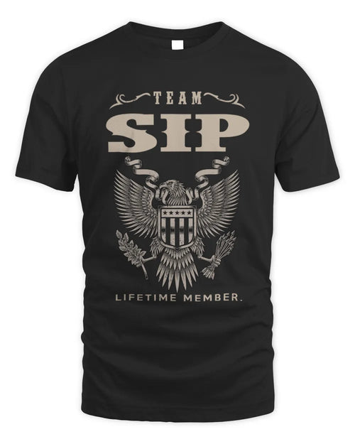 SIP TP06-K82 – Personalized Classic Style Apparel “Team NAME Lifetime Member” - Unisex Standard T-Shirt - Black