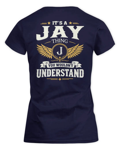 JAY KT06-M008 It’s a [NAME] Thing – You Wouldn’t Understand | Personalized Vintage T-Shirt - Women's Standard T-Shirt - Navy