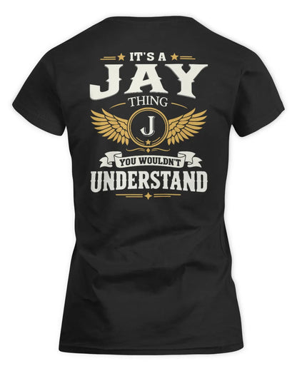 JAY KT06-M008 It’s a [NAME] Thing – You Wouldn’t Understand | Personalized Vintage T-Shirt - Women's Standard T-Shirt - Black