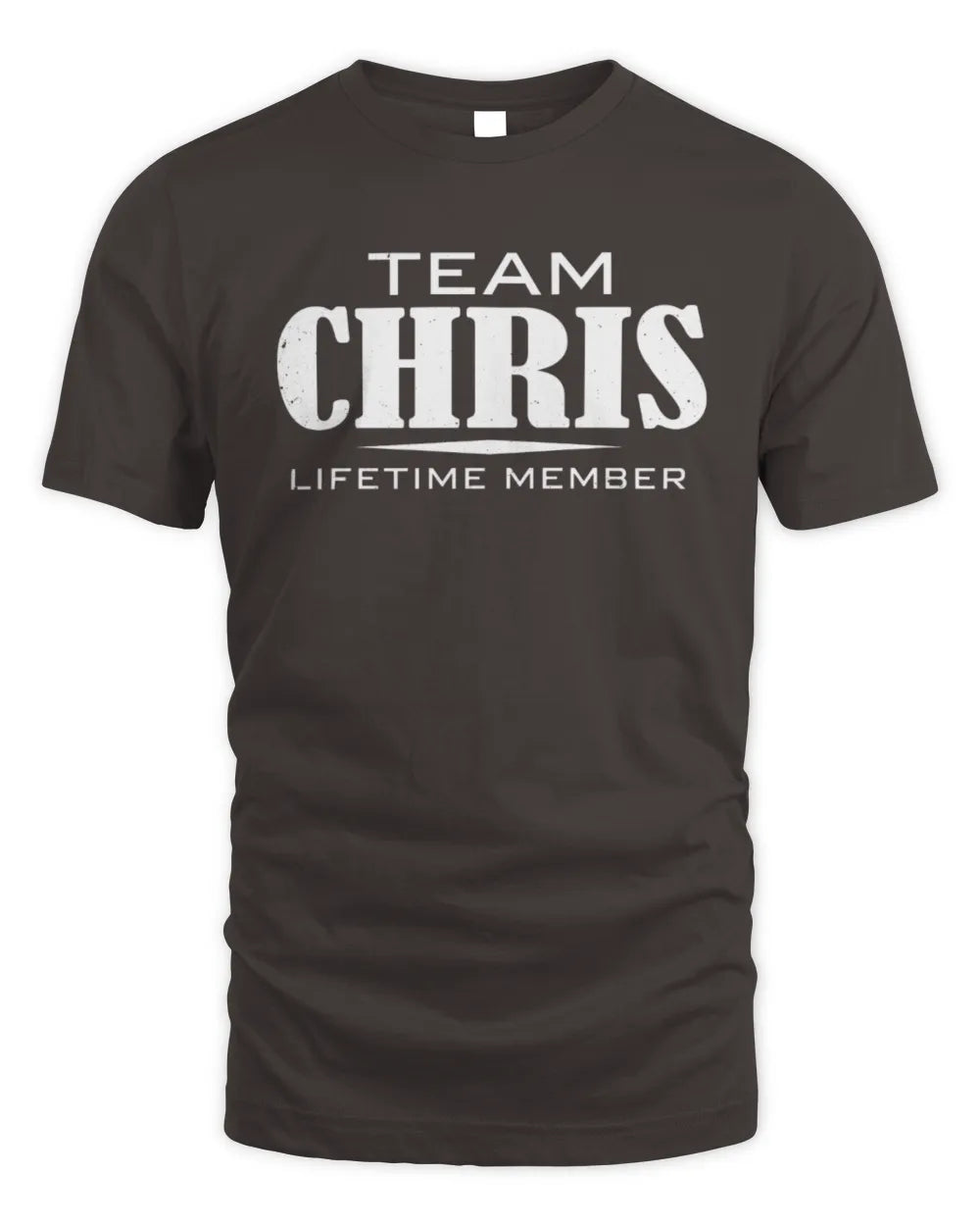 CHRIS BL62-K4-128 - Personalized “Team NAME Lifetime Member” - Unisex Standard T-Shirt - Dark Chocolate