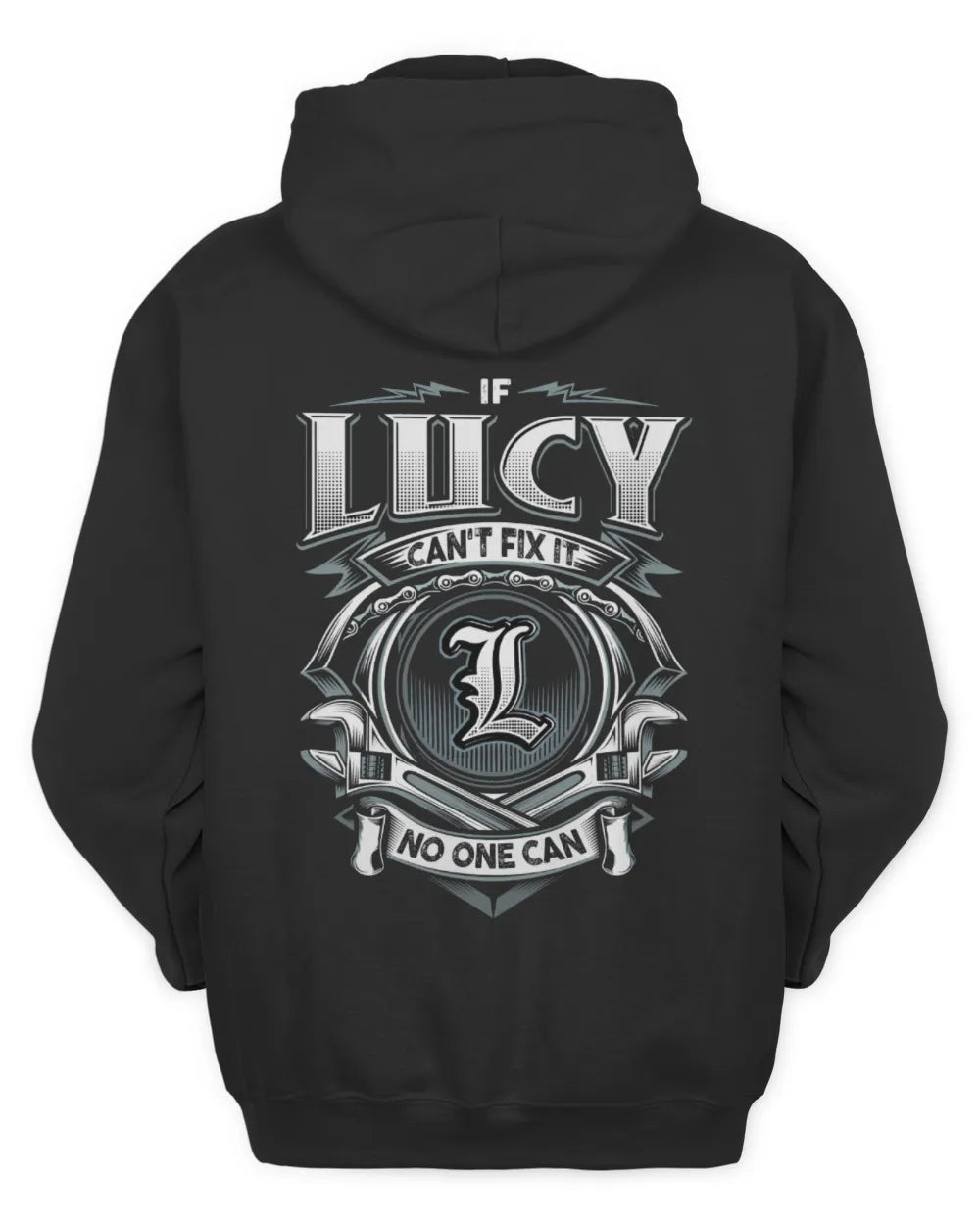 LUCY AP81-K4-626 - Personalized Ahmed Quote Apparel “If Ahmed Can't Fix It, No One Can” - Unisex Hoodie - Black