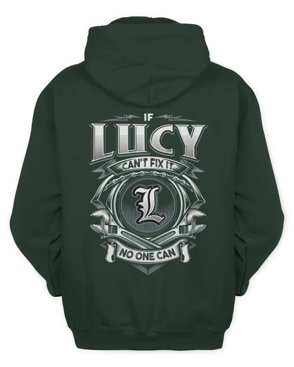 LUCY AP81-K4-626 - Personalized Ahmed Quote Apparel “If Ahmed Can't Fix It, No One Can” - Unisex Hoodie - Forest Green