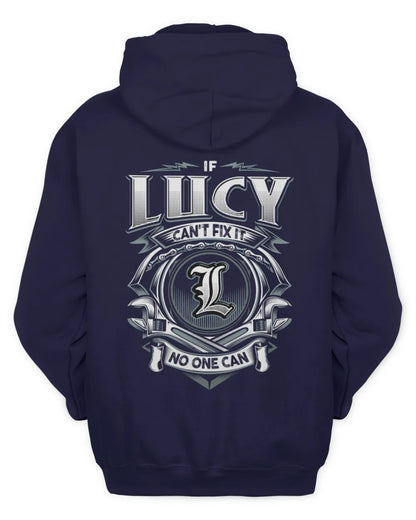LUCY AP81-K4-626 - Personalized Ahmed Quote Apparel “If Ahmed Can't Fix It, No One Can” - Unisex Hoodie - Navy