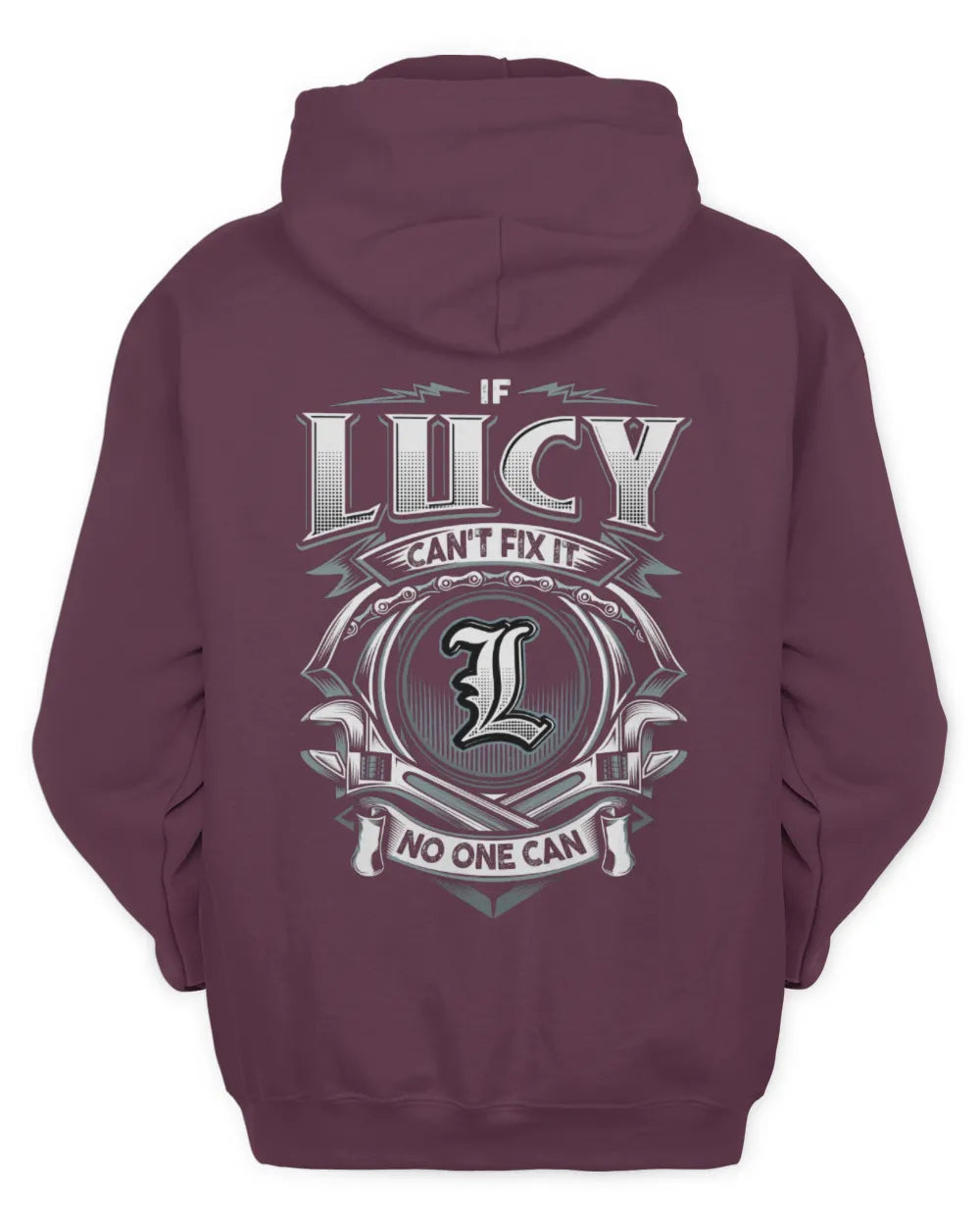 LUCY AP81-K4-626 - Personalized Ahmed Quote Apparel “If Ahmed Can't Fix It, No One Can” - Unisex Hoodie - Maroon