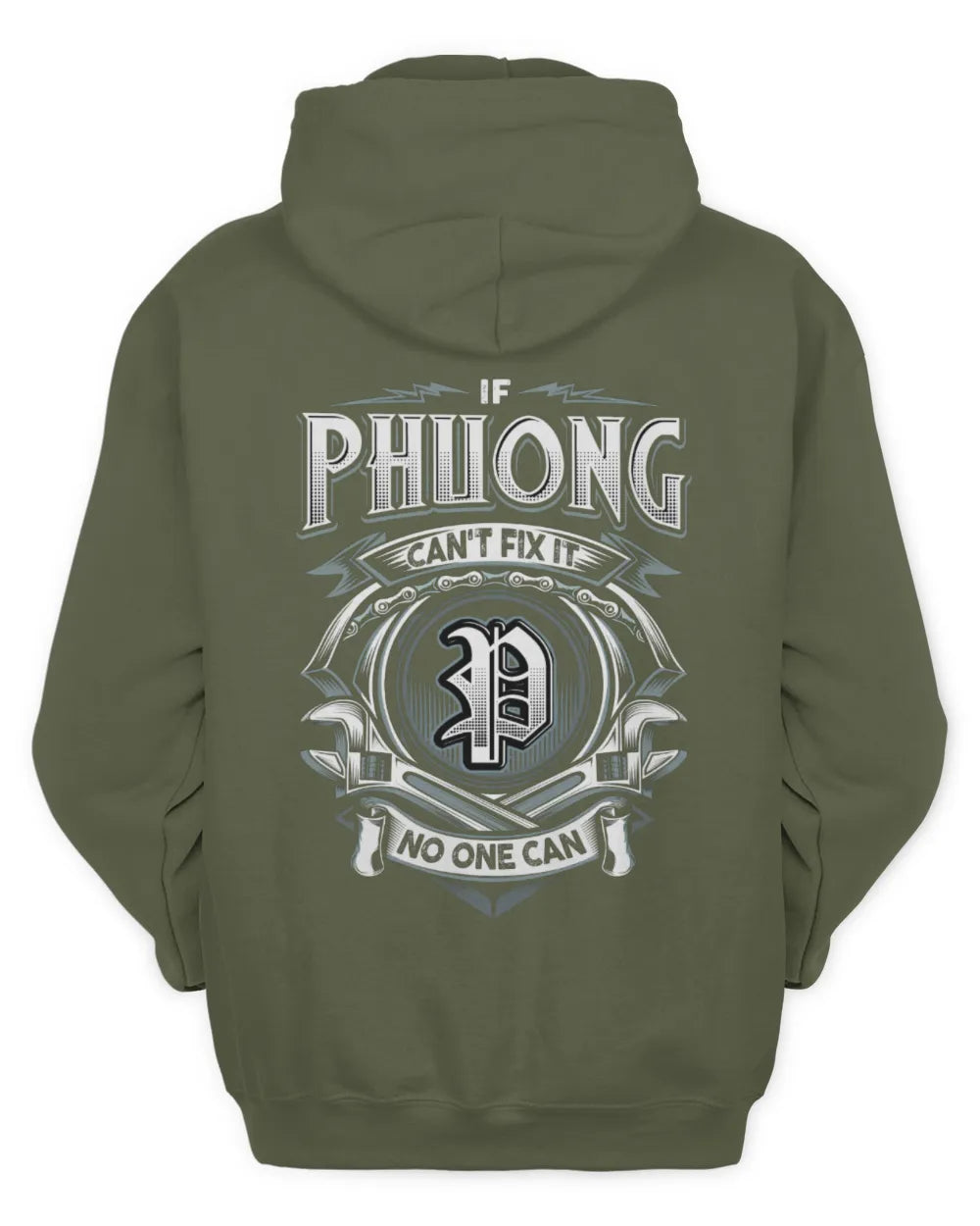 PHUONG AP81-K4-626 - Personalized Ahmed Quote Apparel “If Ahmed Can't Fix It, No One Can” - Unisex Hoodie - Military Green