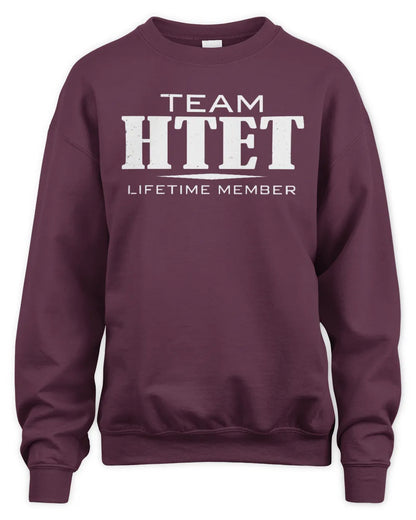 HTET BL62-K4-128 - Personalized “Team NAME Lifetime Member” - Unisex Sweatshirt - Maroon