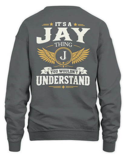 JAY KT06-M008 It’s a [NAME] Thing – You Wouldn’t Understand | Personalized Vintage T-Shirt - Unisex Sweatshirt - Charcoal