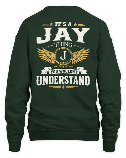 JAY KT06-M008 It’s a [NAME] Thing – You Wouldn’t Understand | Personalized Vintage T-Shirt - Unisex Sweatshirt - Forest Green