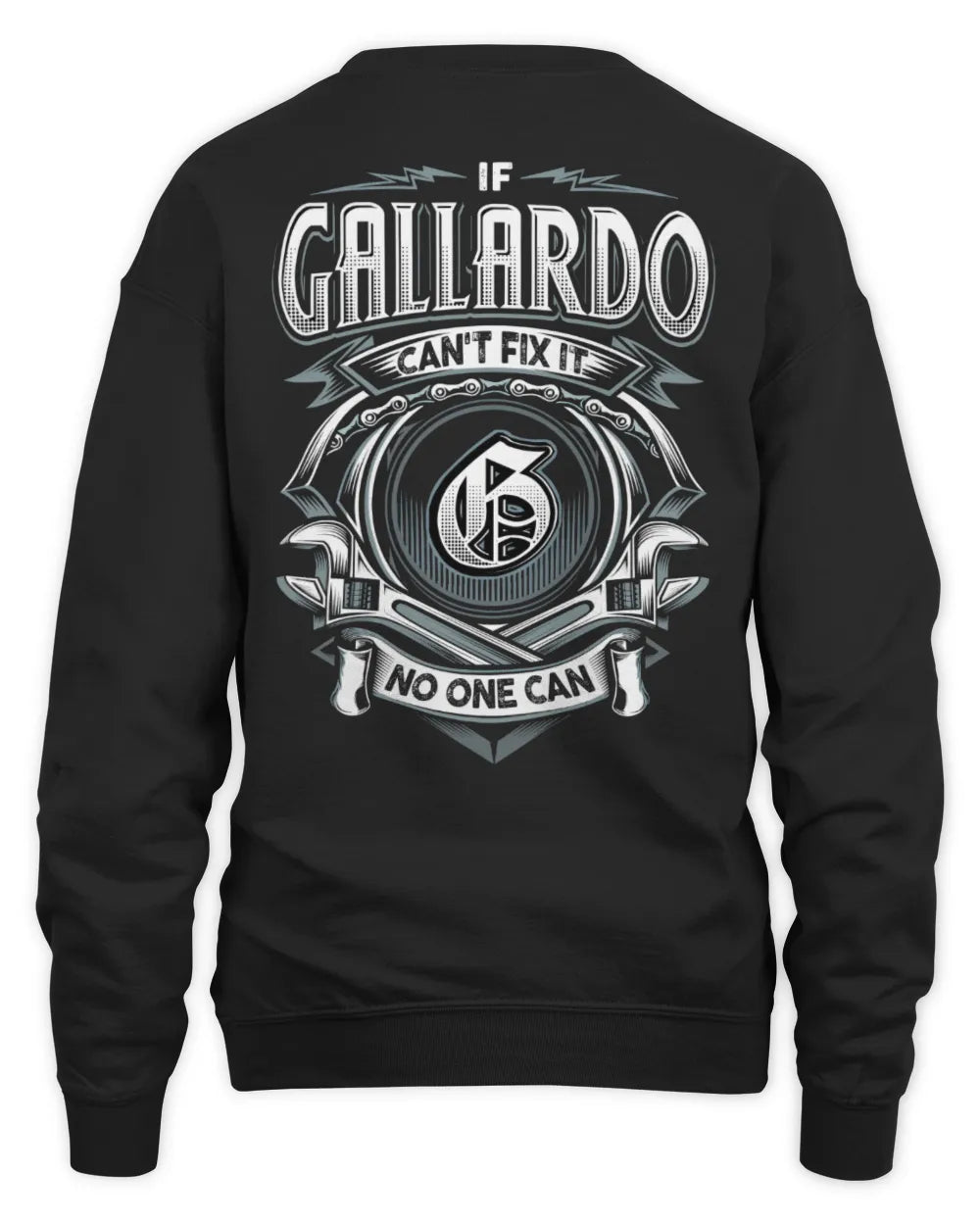 GALLARDO AP81-K4-626 - Personalized Ahmed Quote Apparel “If Ahmed Can't Fix It, No One Can” - Unisex Sweatshirt - Black