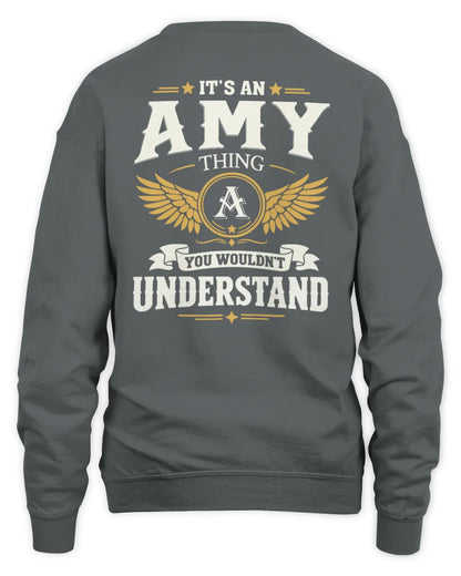 AMY KT06-M008 It’s a [NAME] Thing – You Wouldn’t Understand | Personalized Vintage T-Shirt - Unisex Sweatshirt - Charcoal