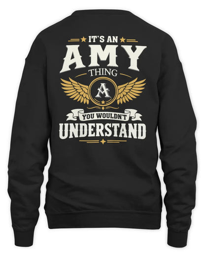 AMY KT06-M008 It’s a [NAME] Thing – You Wouldn’t Understand | Personalized Vintage T-Shirt - Unisex Sweatshirt - Black