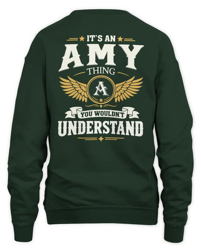 AMY KT06-M008 It’s a [NAME] Thing – You Wouldn’t Understand | Personalized Vintage T-Shirt - Unisex Sweatshirt - Forest Green