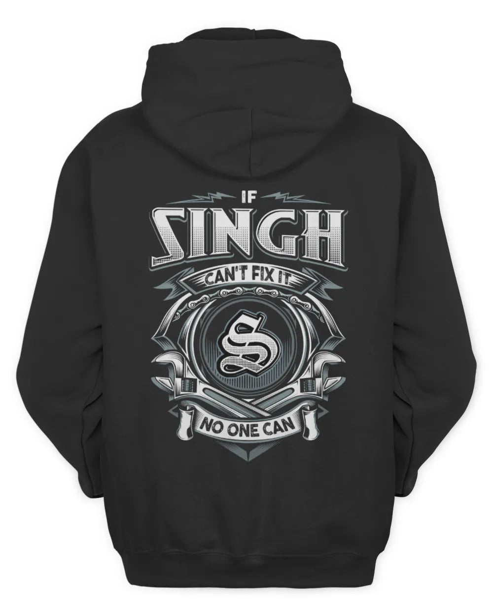 SINGH AP81-K4-626 - Personalized Ahmed Quote Apparel “If Ahmed Can't Fix It, No One Can” - Unisex Hoodie - Black