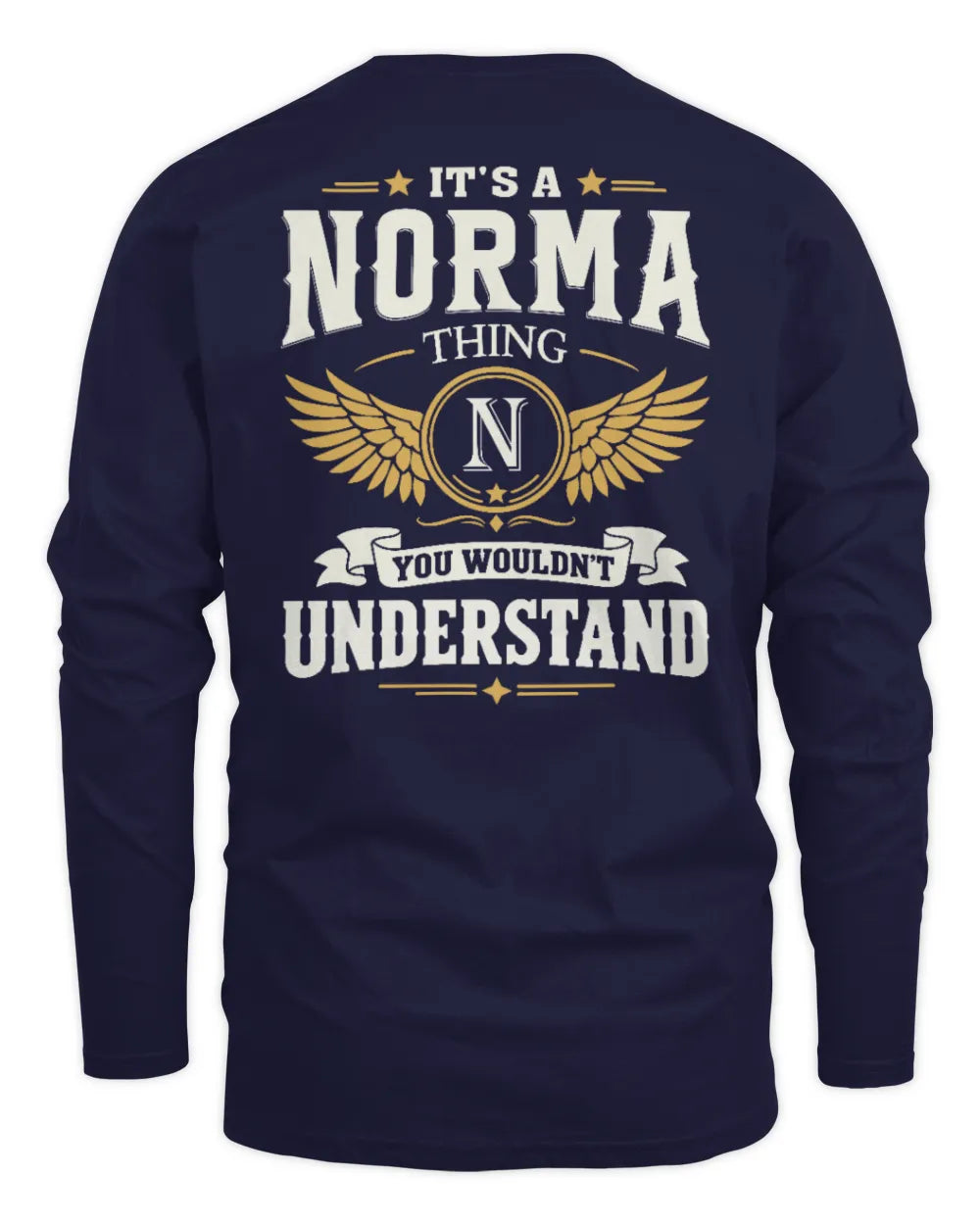 NORMA KT06-M008 It’s a [NAME] Thing – You Wouldn’t Understand | Personalized Vintage T-Shirt - Men's Long Sleeved T-Shirt - Navy