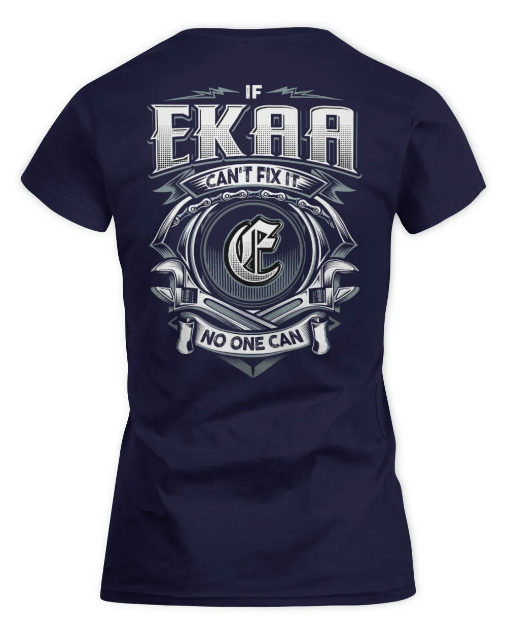 EKAA AP81-K4-626 - Personalized Ahmed Quote Apparel “If Ahmed Can't Fix It, No One Can” - Women's Standard T-Shirt - Navy