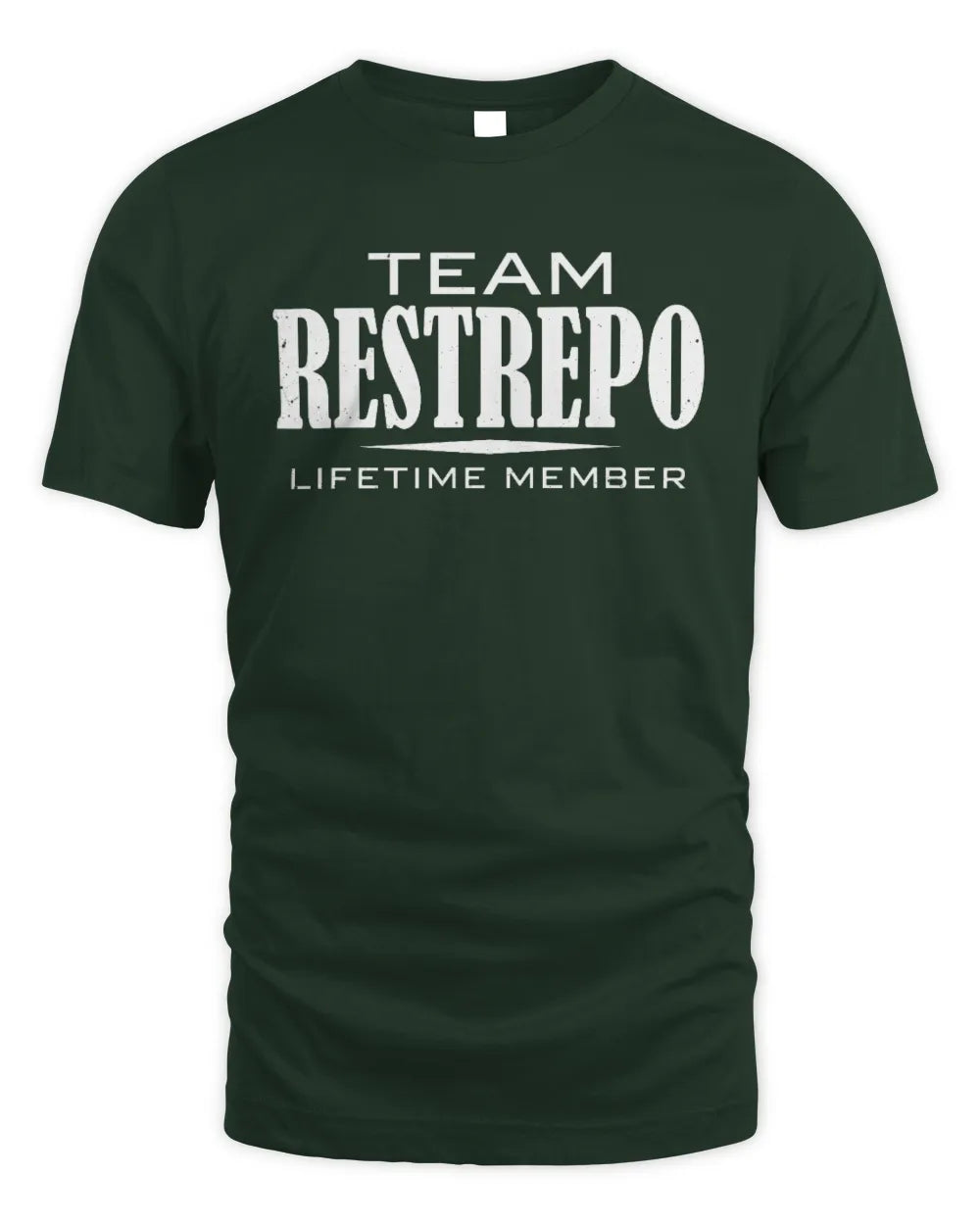 RESTREPO BL62-K4-128 - Personalized “Team NAME Lifetime Member” - Unisex Standard T-Shirt - Forest Green