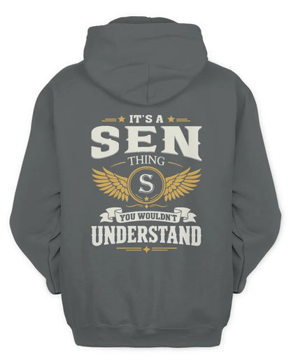 SEN KT06-M008 It’s a [NAME] Thing – You Wouldn’t Understand | Personalized Vintage T-Shirt - Unisex Hoodie - Charcoal