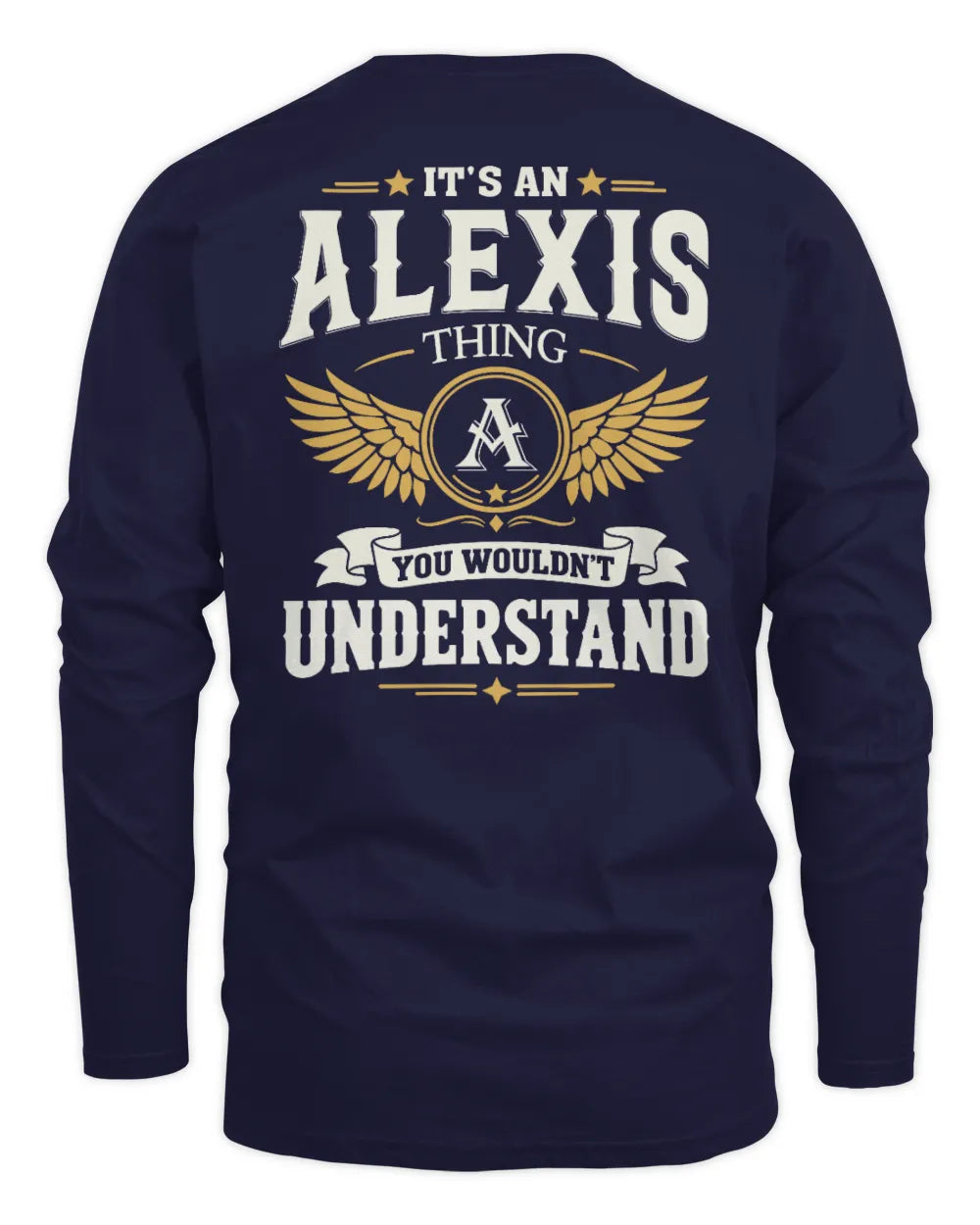 ALEXIS KT06-M008 It’s a [NAME] Thing – You Wouldn’t Understand | Personalized Vintage T-Shirt - Men's Long Sleeved T-Shirt - Navy