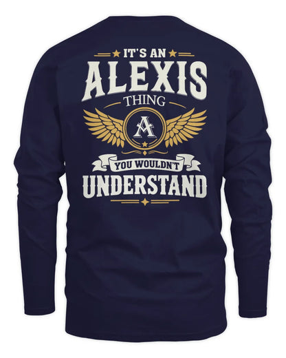 ALEXIS KT06-M008 It’s a [NAME] Thing – You Wouldn’t Understand | Personalized Vintage T-Shirt - Men's Long Sleeved T-Shirt - Navy