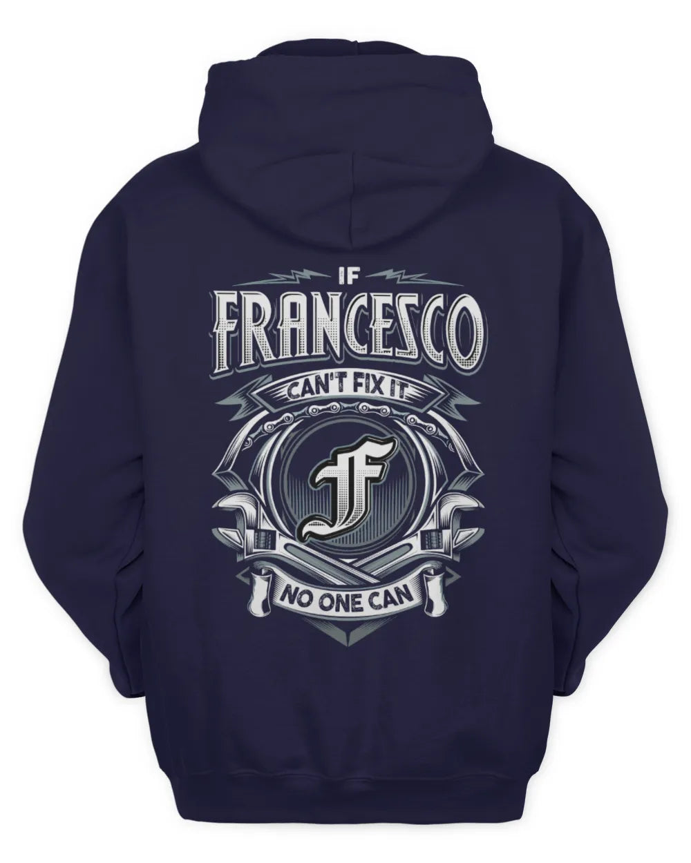 FRANCESCO AP81-K4-626 - Personalized Ahmed Quote Apparel “If Ahmed Can't Fix It, No One Can” - Unisex Hoodie - Navy