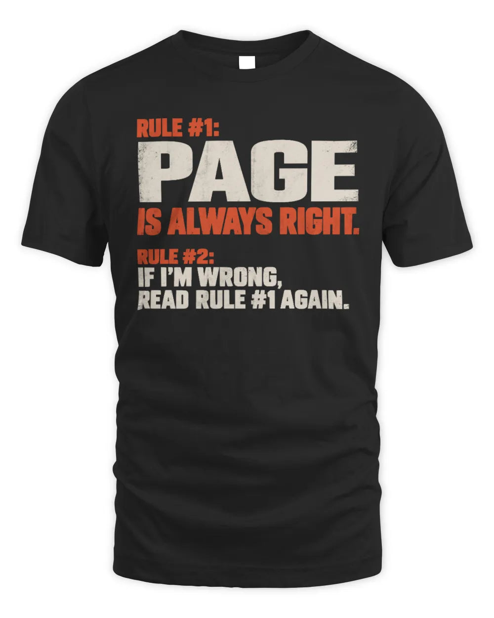 PAGE NP1-H006 
Always Right Personalized Name T-Shirt – Funny Custom Name Shirt - Unisex Standard T-Shirt - Black