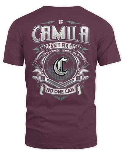 CAMILA AP81-K4-626 - Personalized Ahmed Quote Apparel “If Ahmed Can't Fix It, No One Can” - Unisex Standard T-Shirt - Maroon