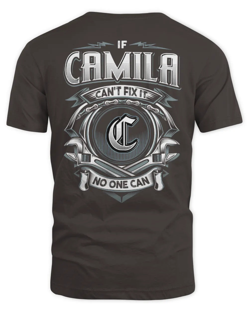 CAMILA AP81-K4-626 - Personalized Ahmed Quote Apparel “If Ahmed Can't Fix It, No One Can” - Unisex Standard T-Shirt - Dark Chocolate