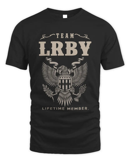 LRBY TP06-K82 – Personalized Classic Style Apparel “Team NAME Lifetime Member” - Unisex Standard T-Shirt - Black