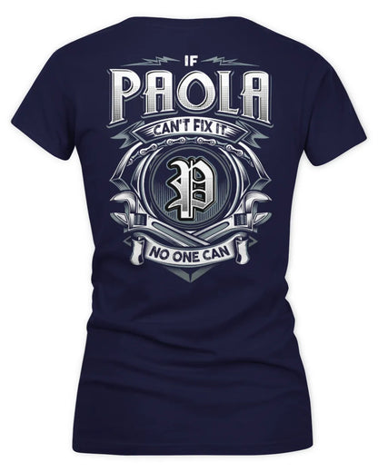 PAOLA AP81-K4-626 - Personalized Ahmed Quote Apparel “If Ahmed Can't Fix It, No One Can” - Women's V-Neck T-Shirt - Navy