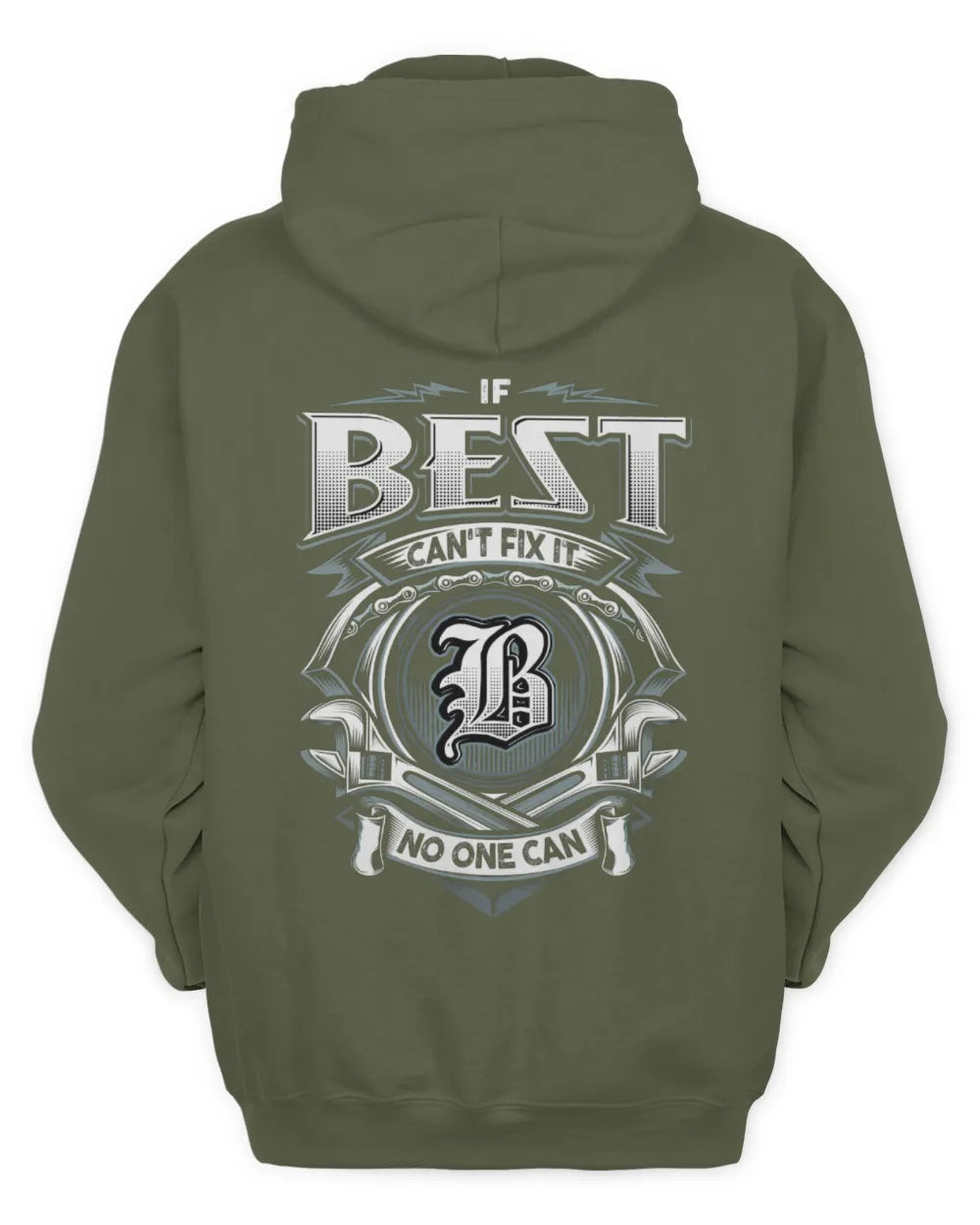 BEST AP81-K4-626 - Personalized Ahmed Quote Apparel “If Ahmed Can't Fix It, No One Can” - Unisex Hoodie - Military Green