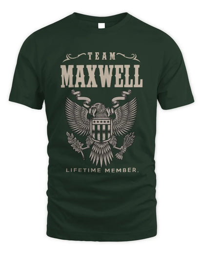 MAXWELL TP06-K82 – Personalized Classic Style Apparel “Team NAME Lifetime Member” - Unisex Standard T-Shirt - Forest Green