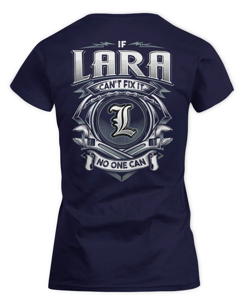 LARA AP81-K4-626 - Personalized Ahmed Quote Apparel “If Ahmed Can't Fix It, No One Can” - Women's Standard T-Shirt - Navy